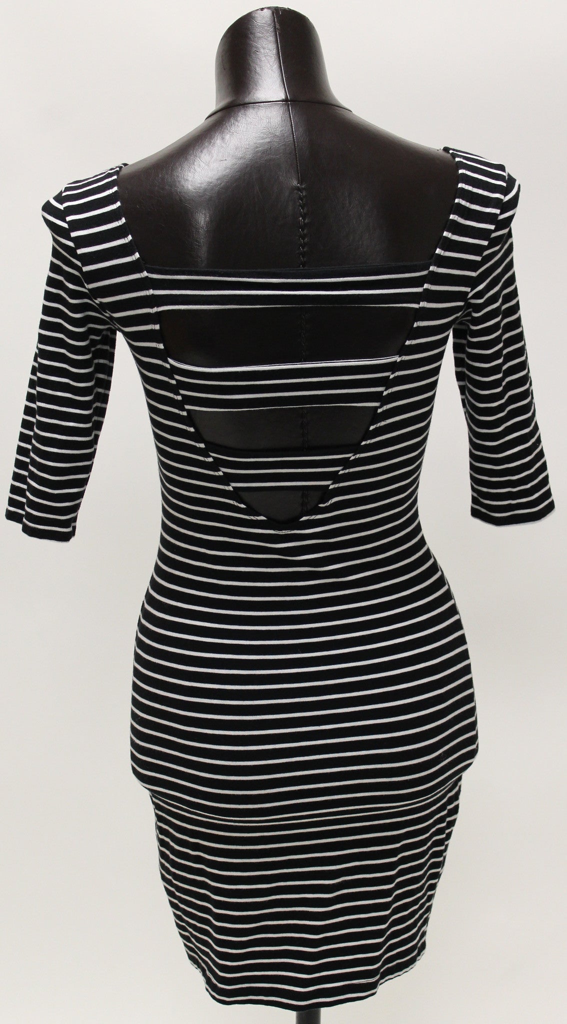 Soft Cross-Back Striped Dress