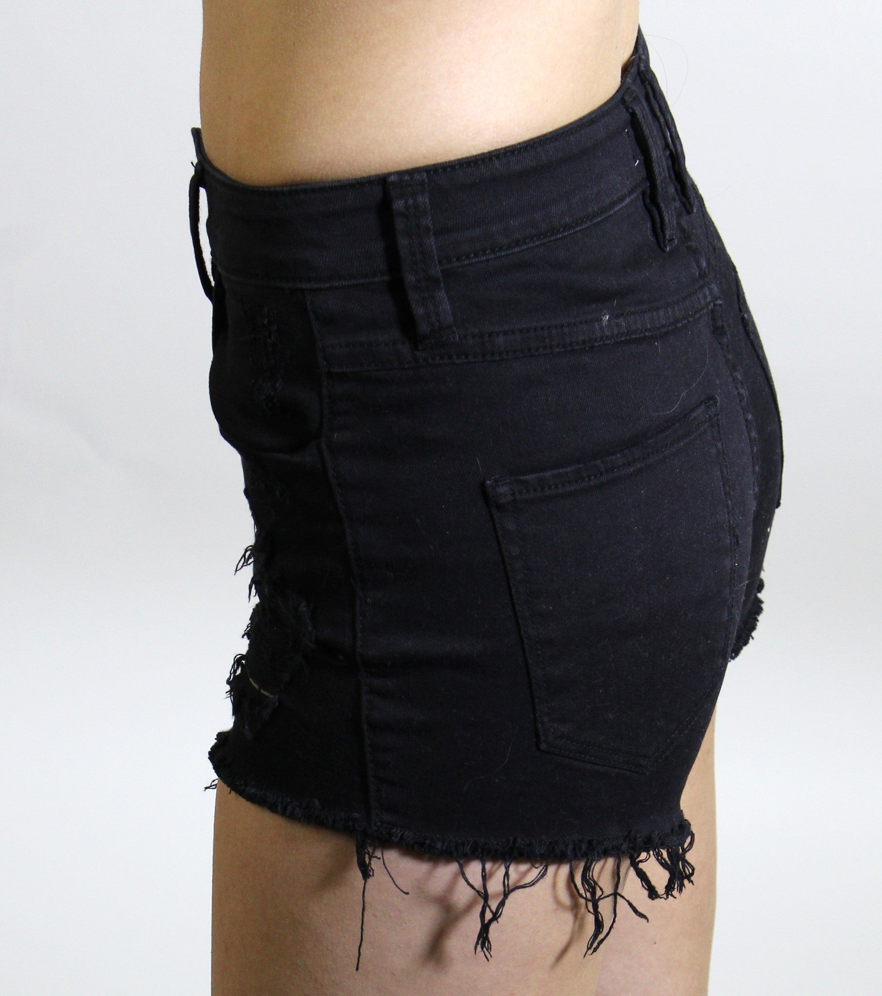 High-Rise Denim Shorts