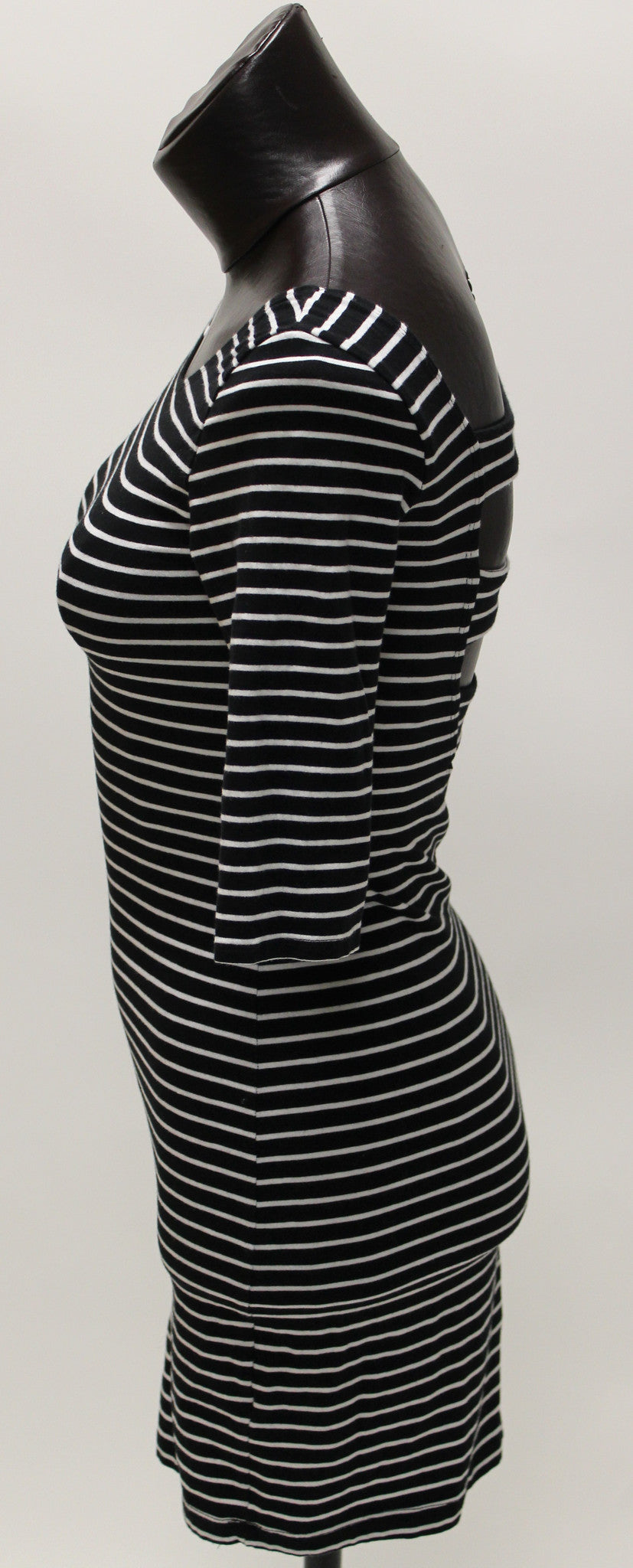 Soft Cross-Back Striped Dress